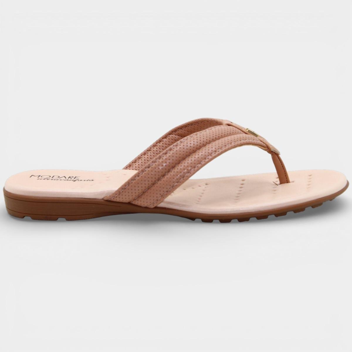 Chinelo Modare Strech Confort Feminino - Nude Nude 2