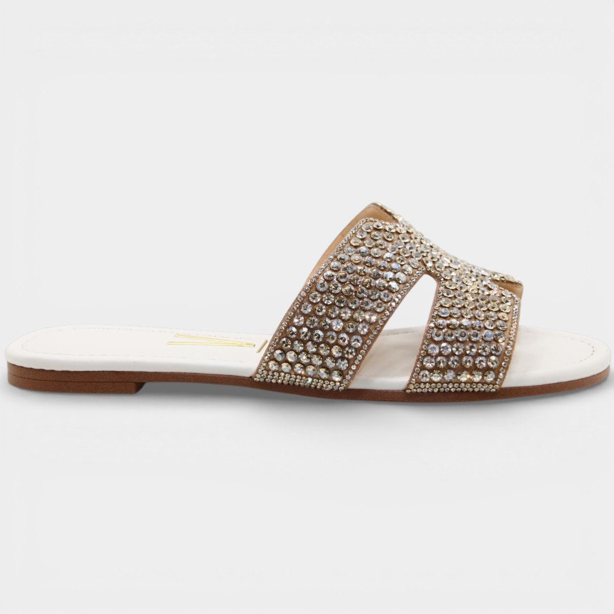 Rasteira Vizzano H Strass Feminina - Branco Branco 2