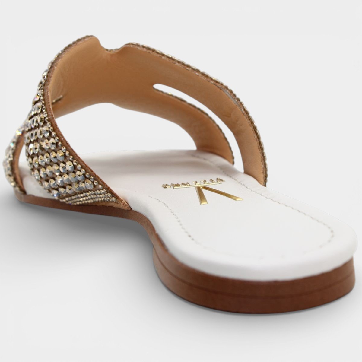 Rasteira Vizzano H Strass Feminina - Branco Branco 4