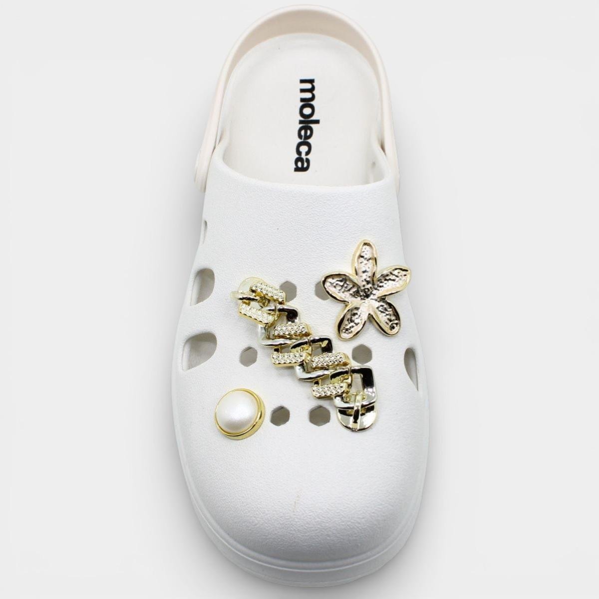 Babuche Moleca Salto Tratorado Pingente Feminina - Off White Off White 3