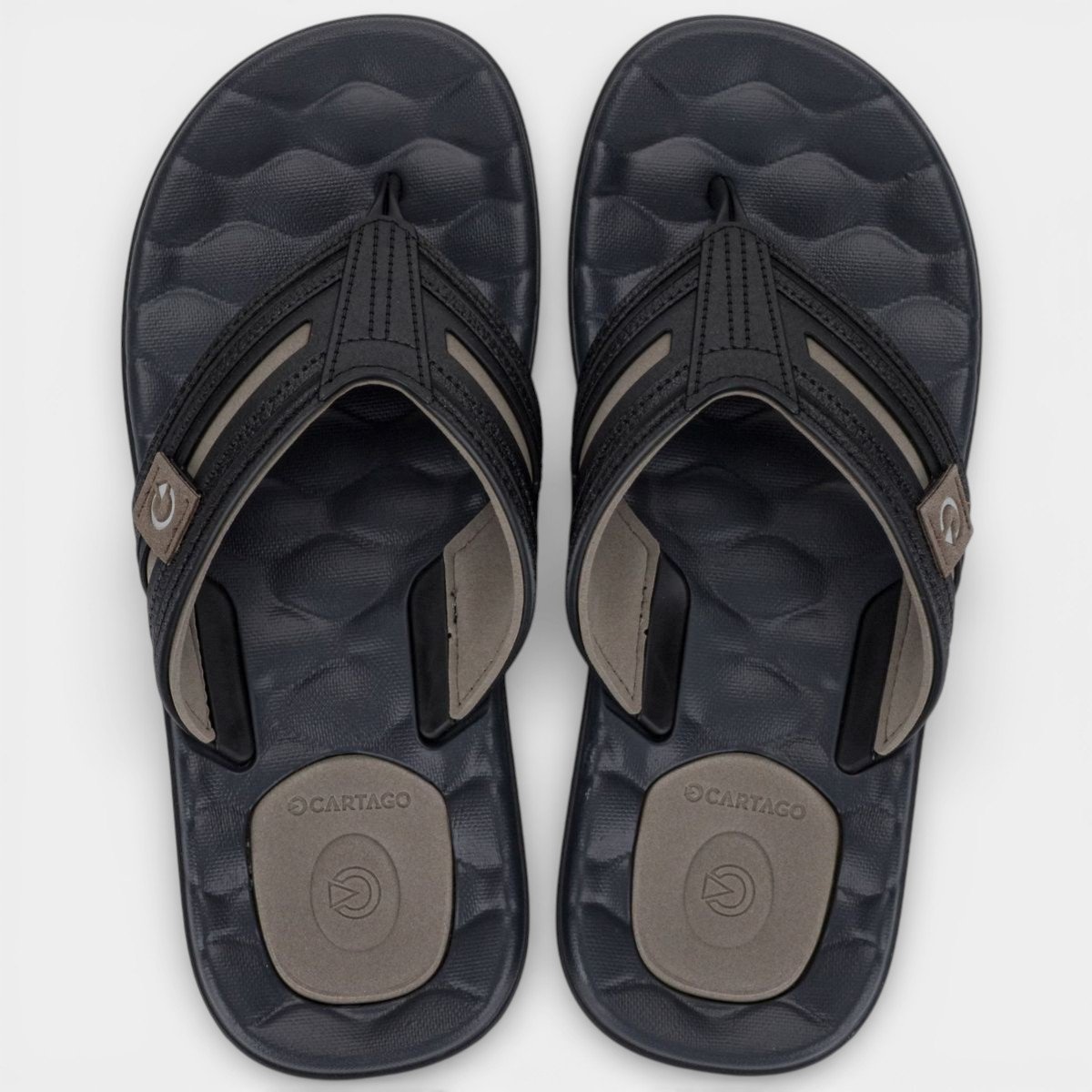 Chinelo Cartago Egeu IV Masculino - Preto e Cinza Preto/Cinza 2