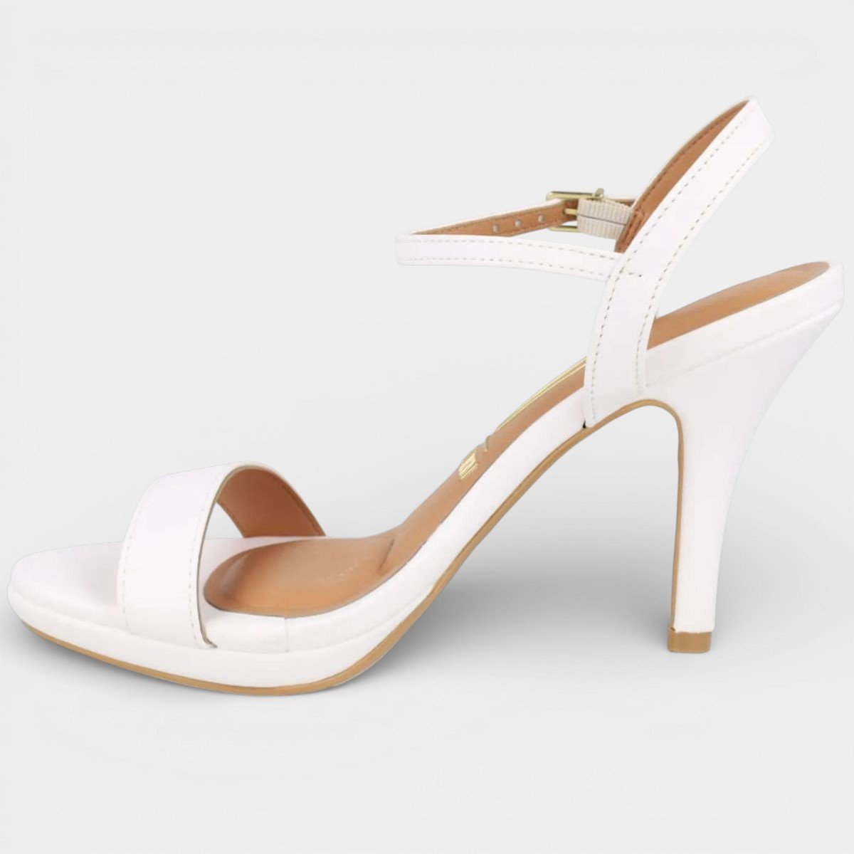 Sandália Vizzano Meia Pata Salto Alto Aberta - Branco Branco 3