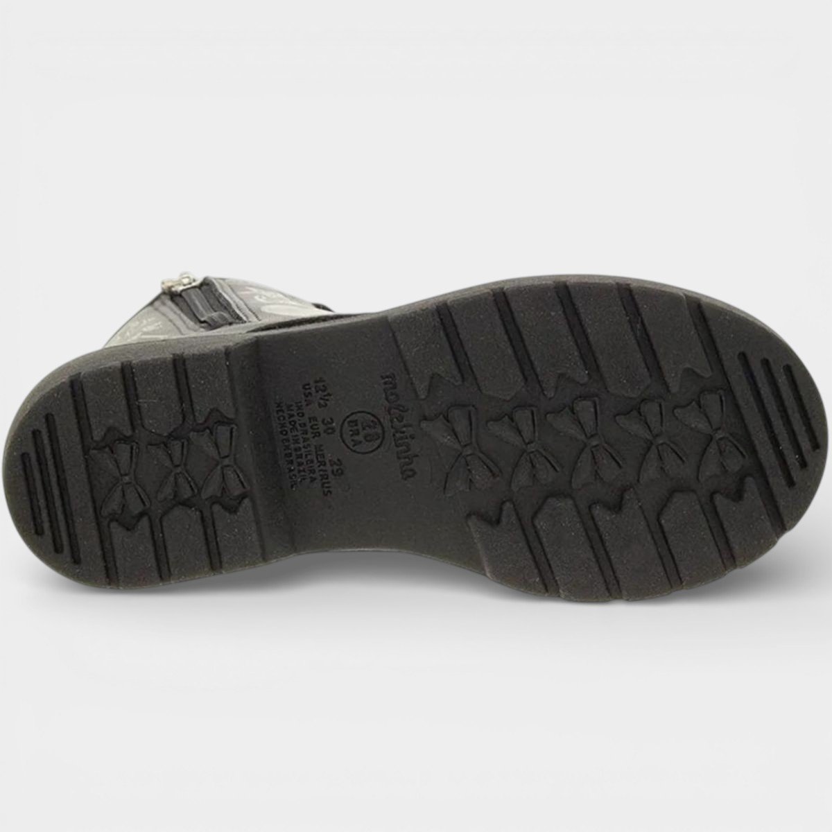 Bota Coturno Infantil Molekinha Draw Menina - Preto Preto 5