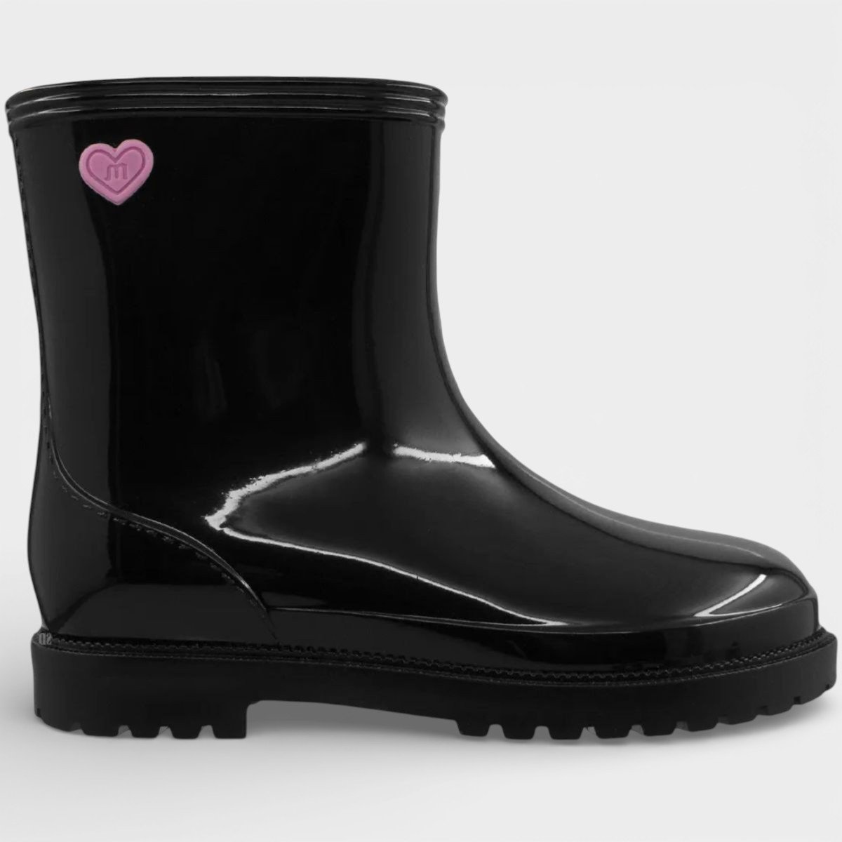 Bota Galocha Infantil Molekinha Menina - Preto Preto 2
