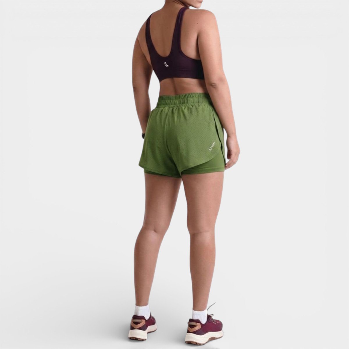Short Lupo LSport AF Duplo Running Feminino - Verde Verde 2