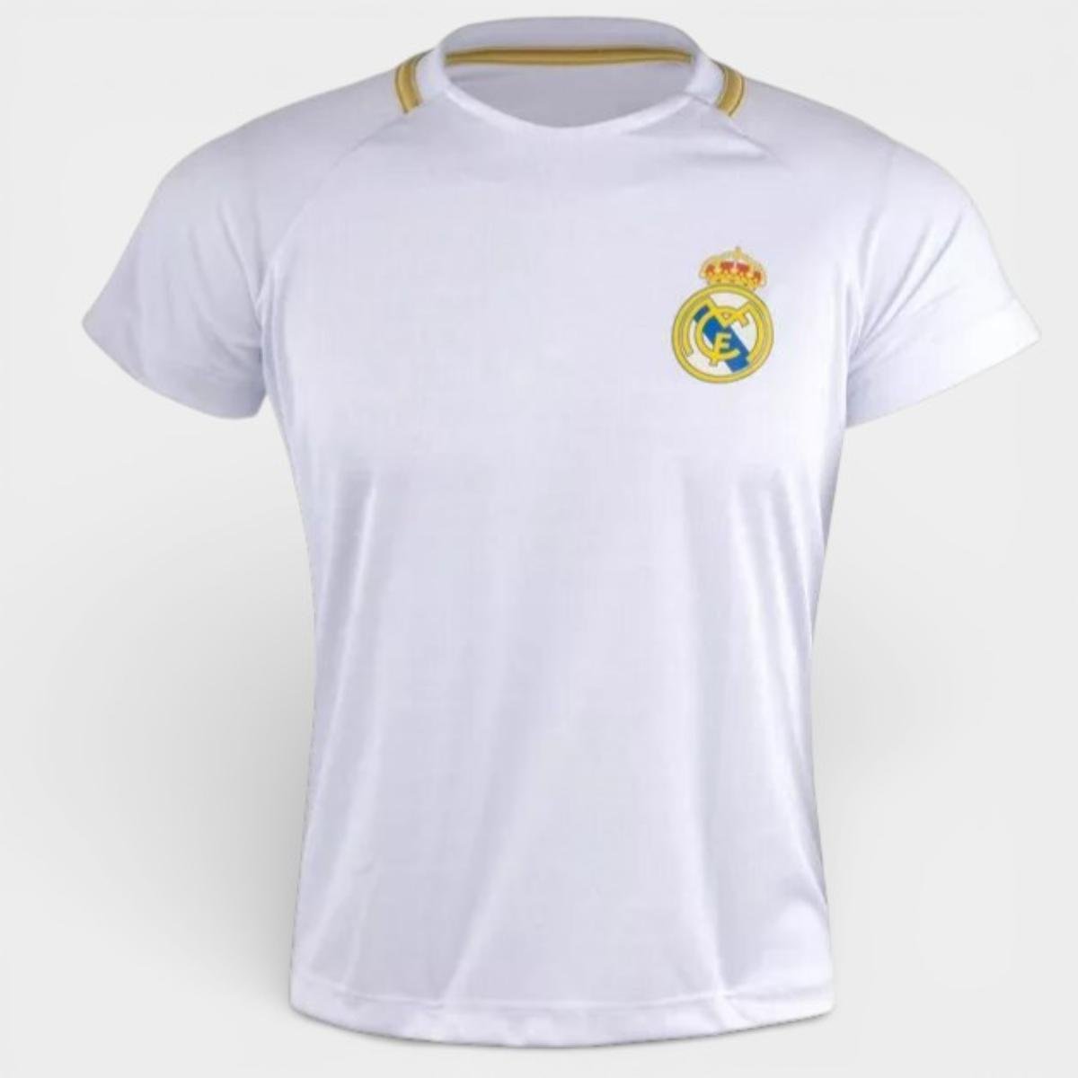 Camiseta Infantil Real Madrid Merengue Menino - Branco