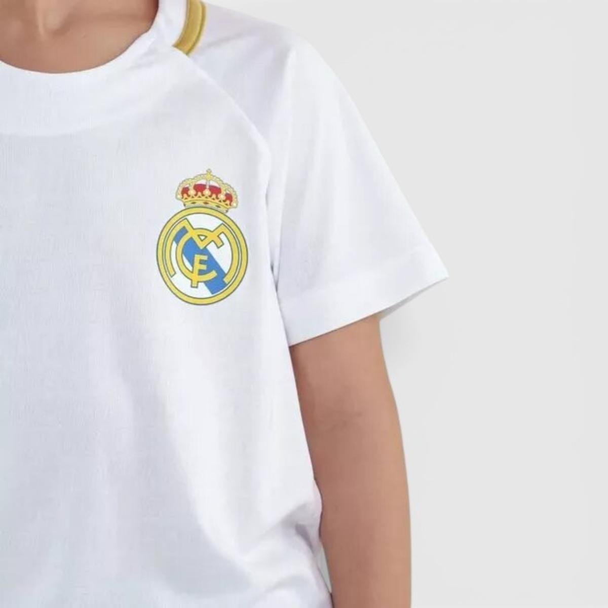 Camiseta Infantil Real Madrid Merengue Menino - Branco Branco 3