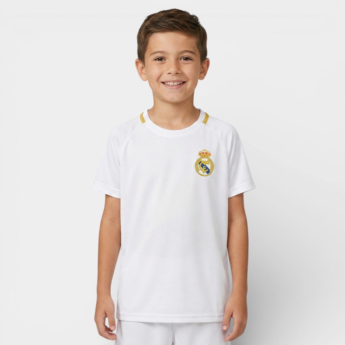 Camiseta Infantil Real Madrid Merengue Menino - Branco Branco 4