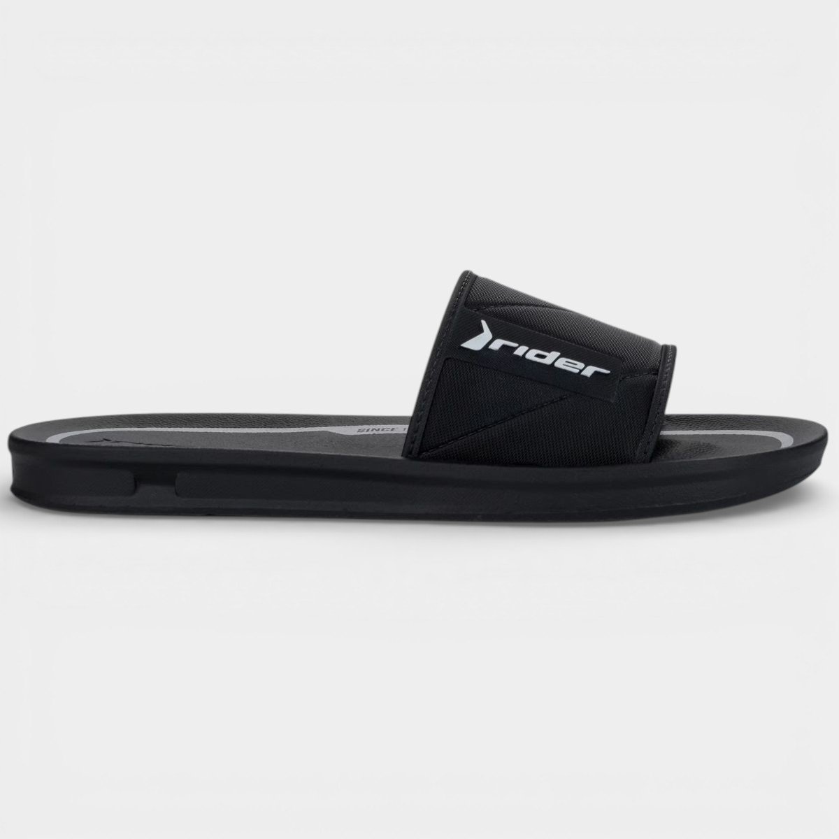 Chinelo Rider Slide Street Listra Masculino - Preto e Cinza Preto 3