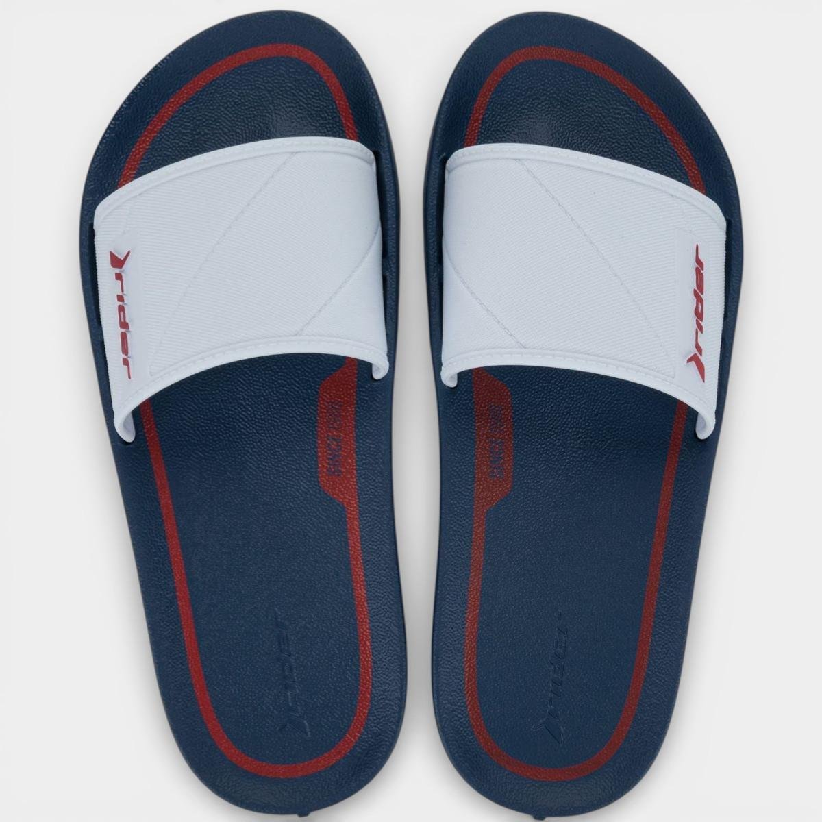 Chinelo Rider Slide Street Listra Masculino - Azul e Vermelho Azul/vermelho 2