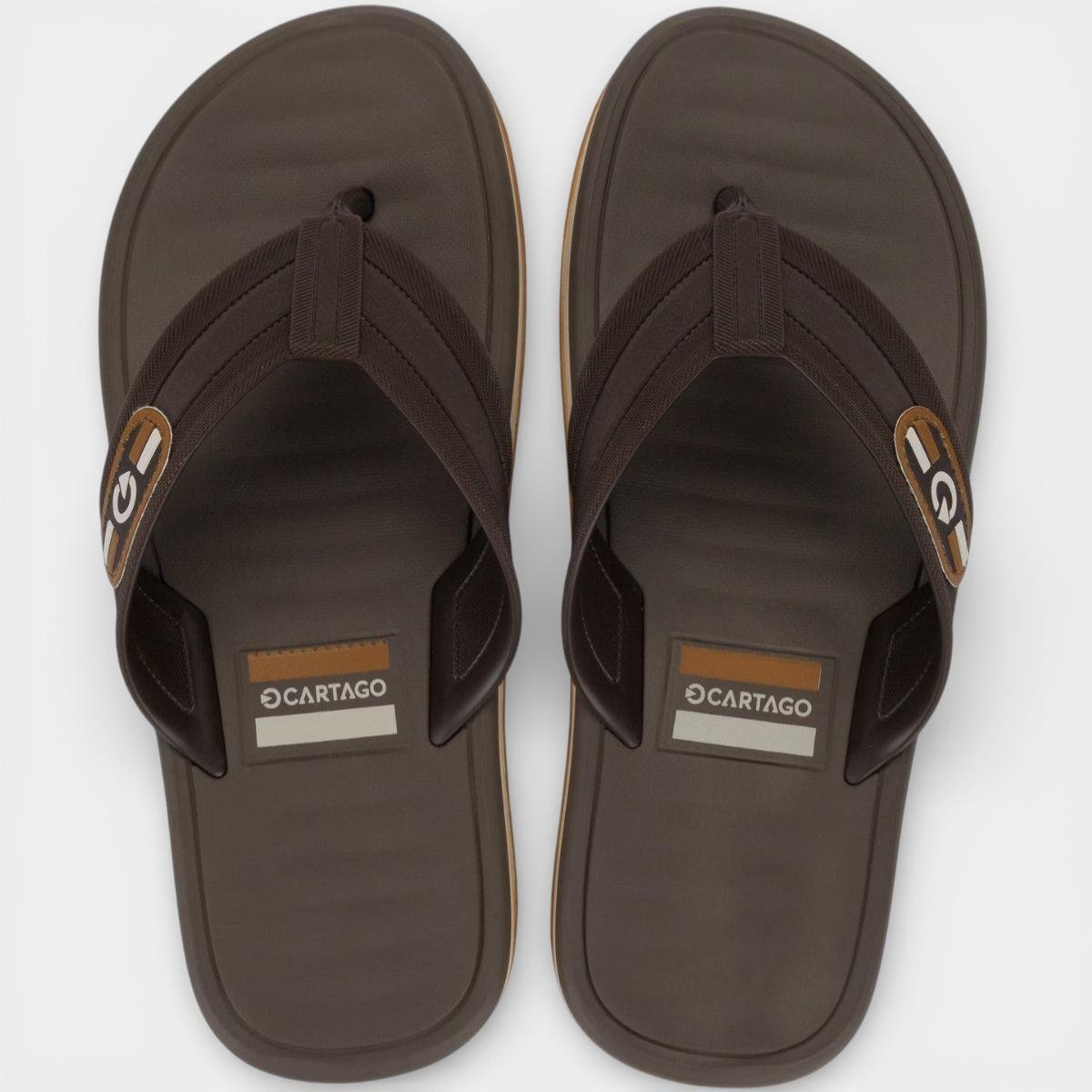 Chinelo Cartago Paris II Masculino - Marrom Marrom 2