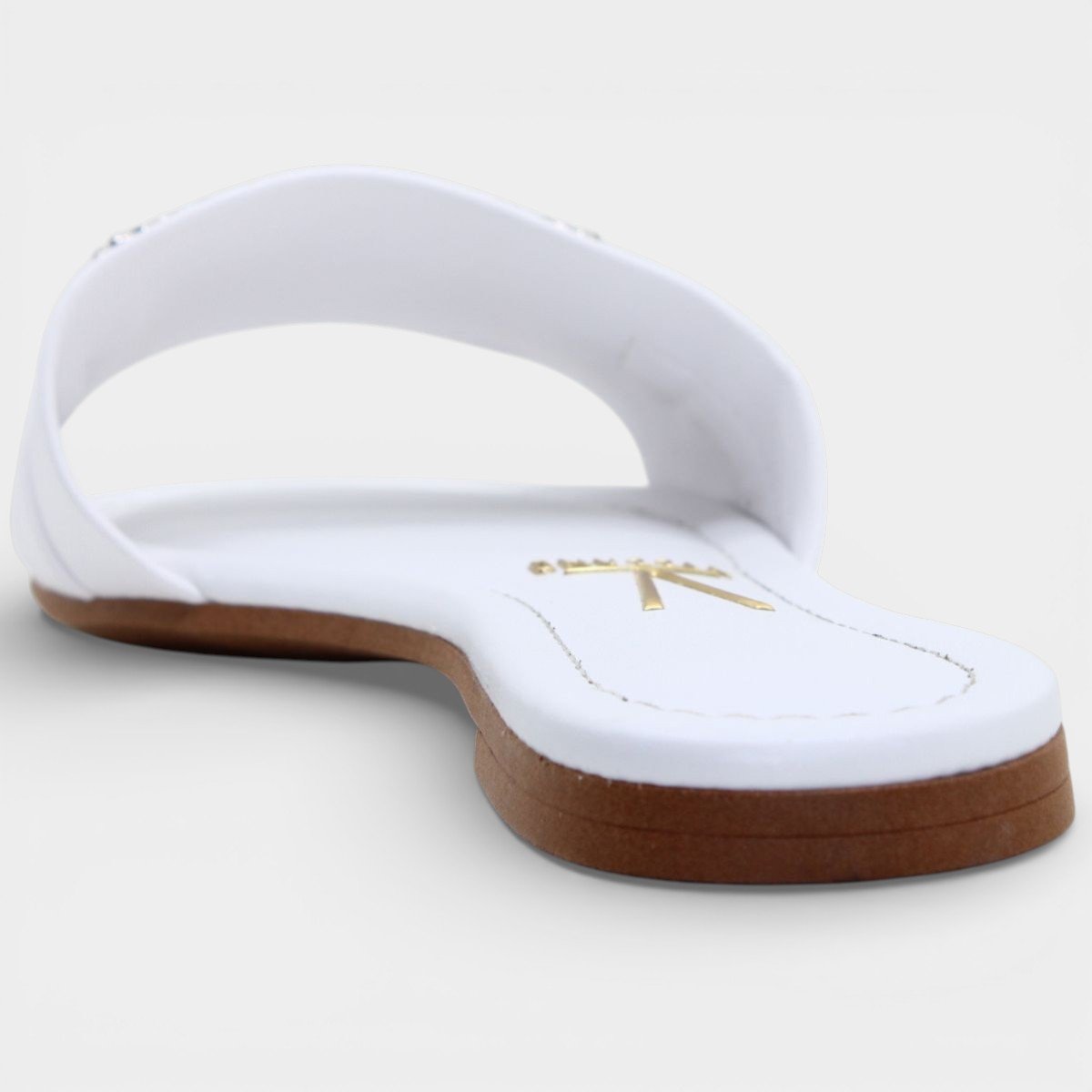 Rasteira Slide Vizzano Strass Feminina - Branco Branco 4