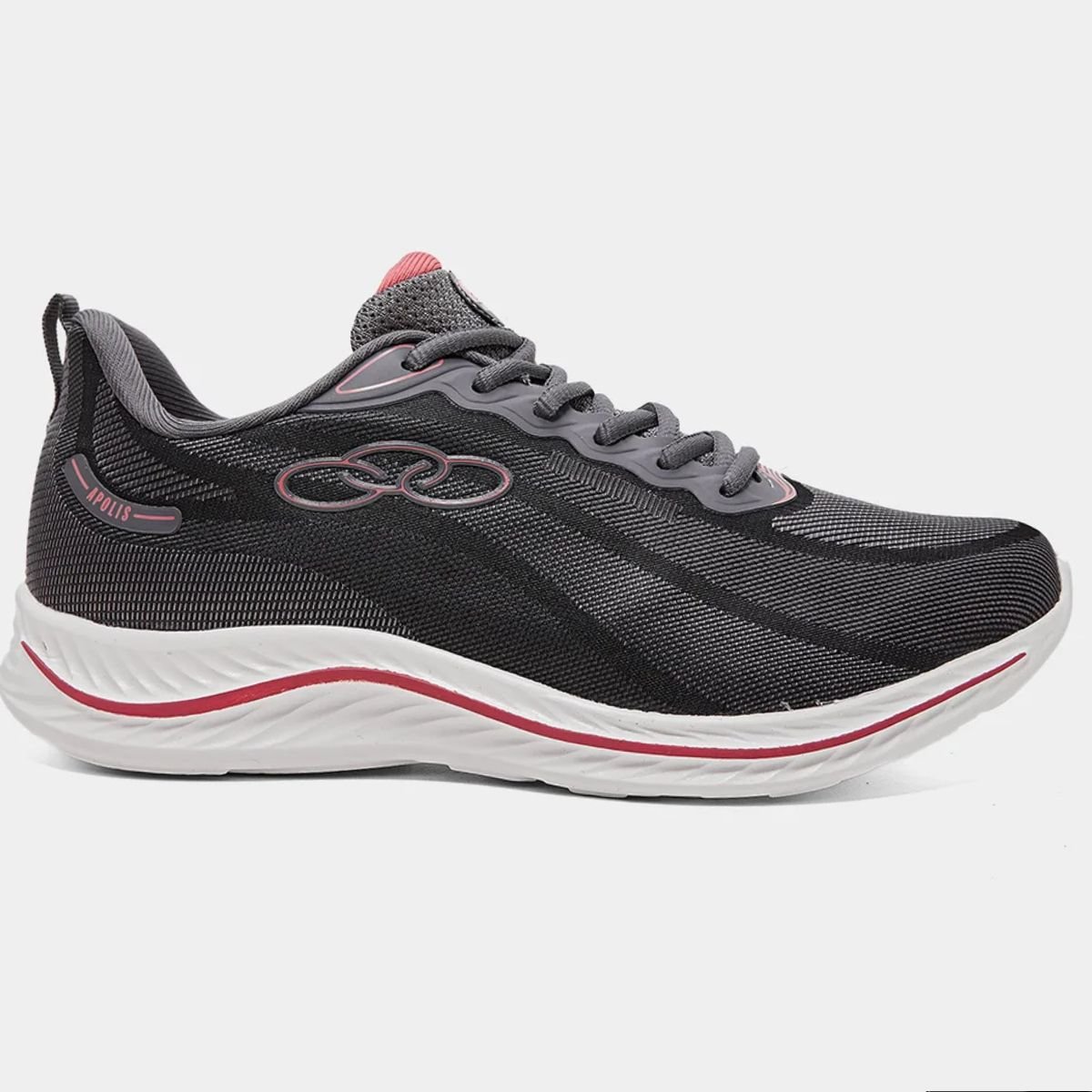 Tênis Olympikus Apolis Feminino - Chumbo e Rosa Chumbo/Rosa 2