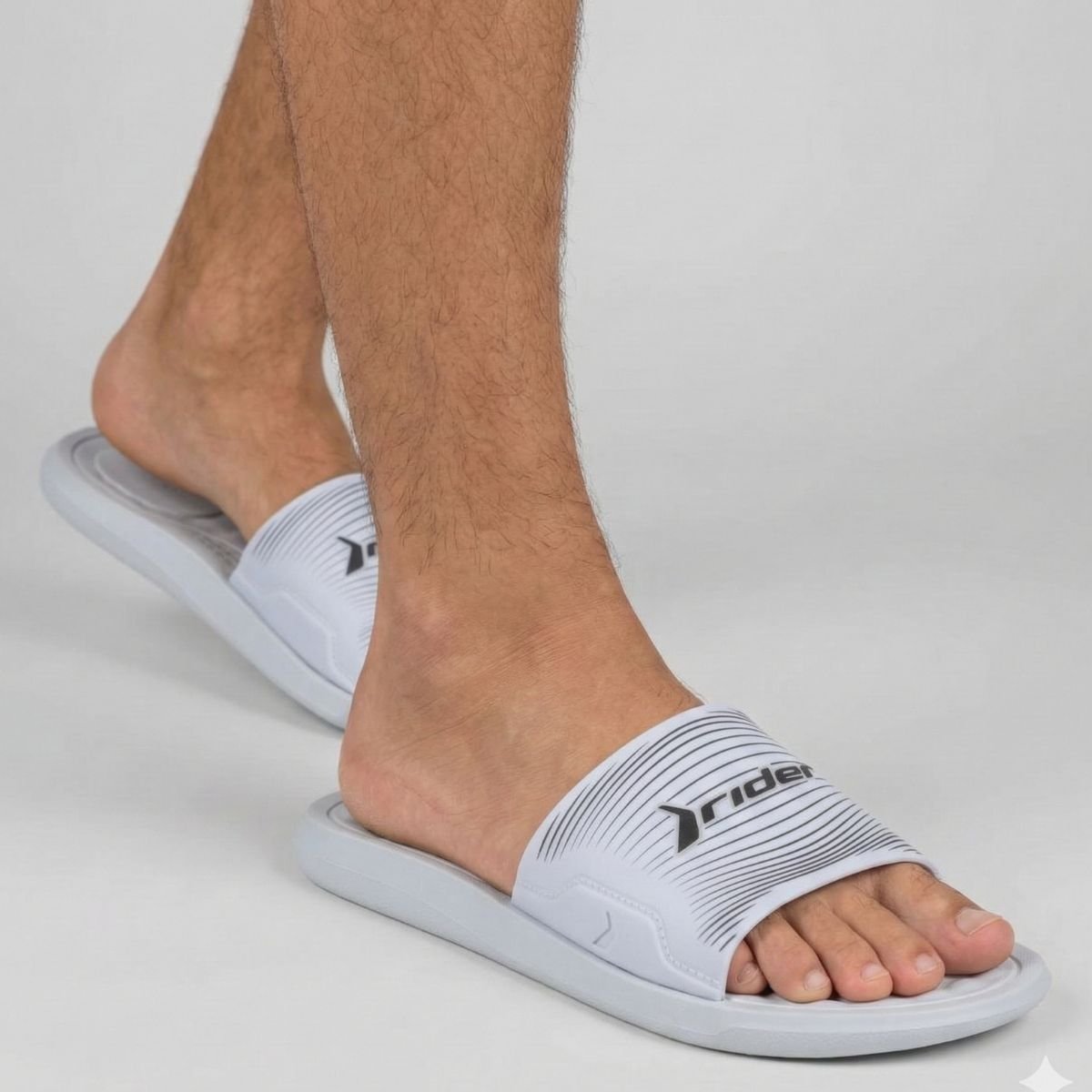Chinelo Slide Rider Step Masculino - Branco e Preto Branco/ Preto 4