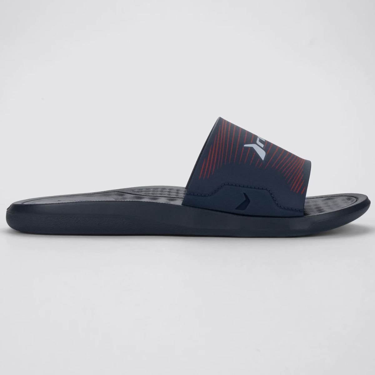 Chinelo Slide Rider Step Masculino - Marinho e Vermelho Marinho/ Vermelho 3