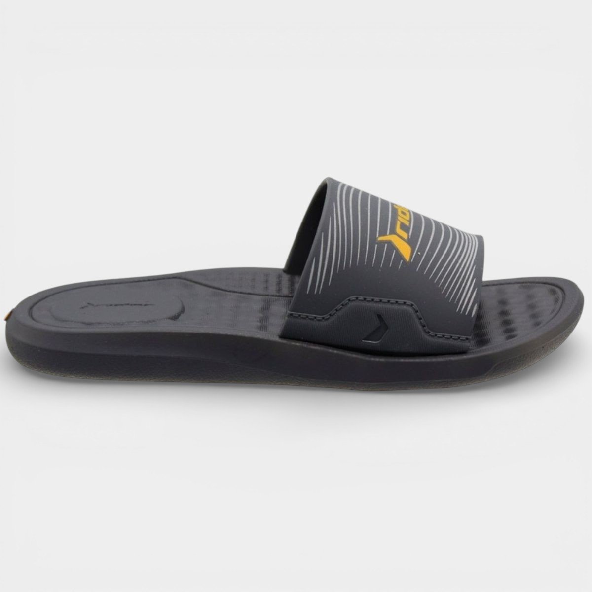 Chinelo Slide Rider Step Masculino - Preto e Cinza Preto/Cinza 2