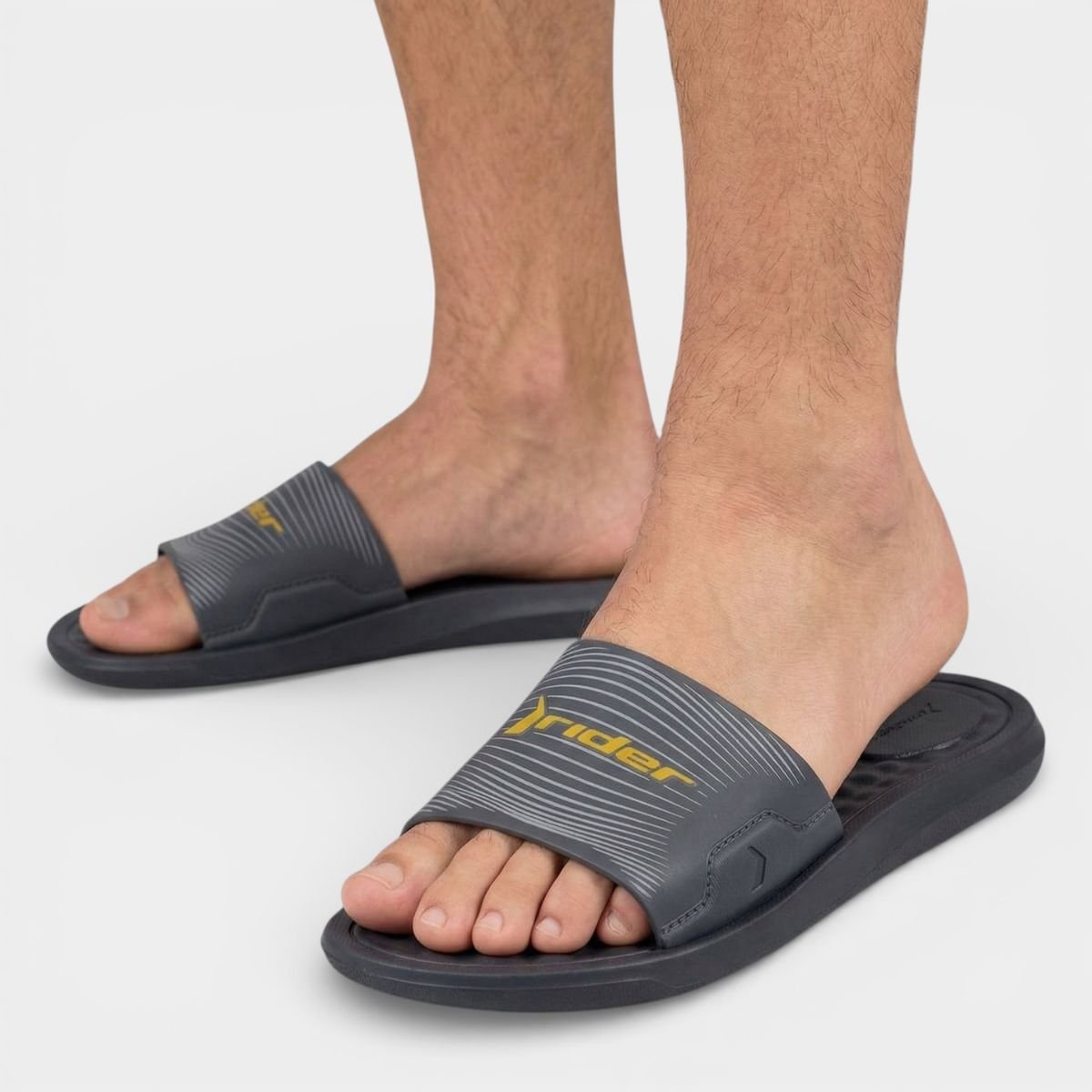 Chinelo Slide Rider Step Masculino - Preto e Cinza Preto/Cinza 5