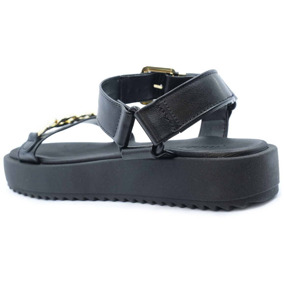 Sandália Moleca Tratorada Detalhe Feminina - Preto Preto 4