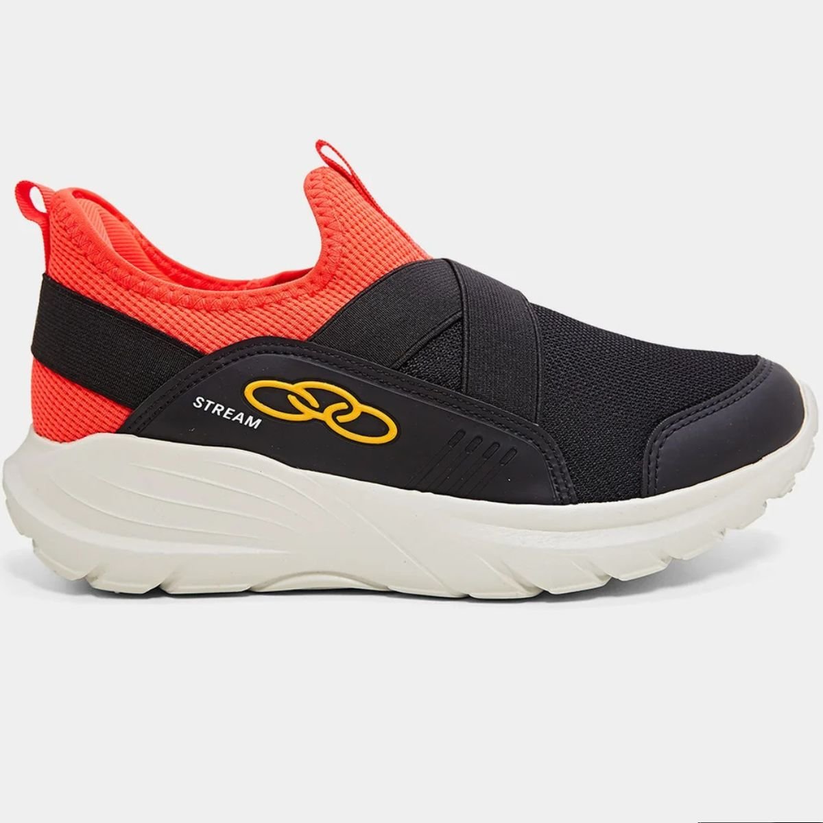 Tênis Infantil Olympikus Stream Menino - Preto e Vermelho Preto 2