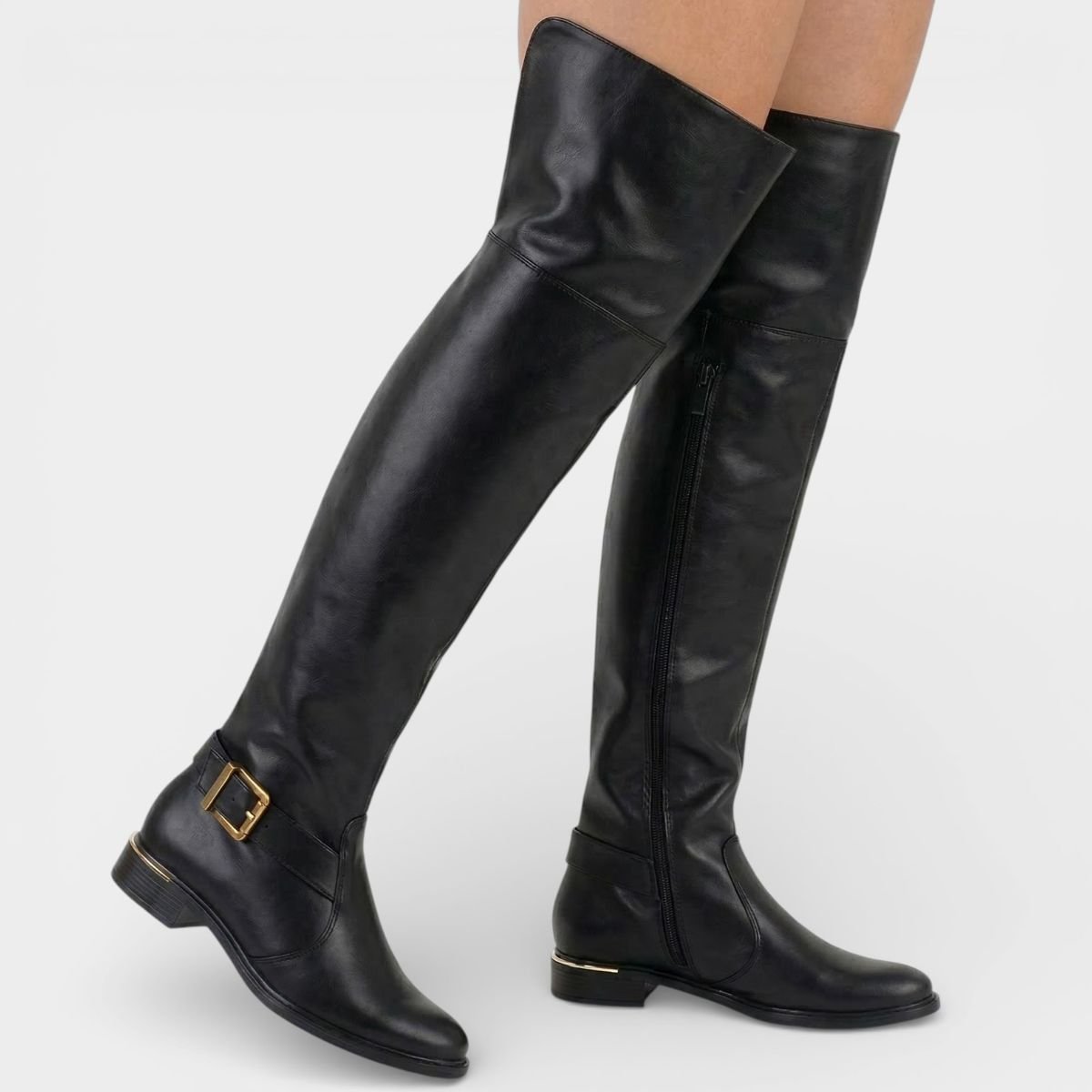 Bota Montaria Vizzano Fivela Cano Alto Feminina - Preto Preto 6