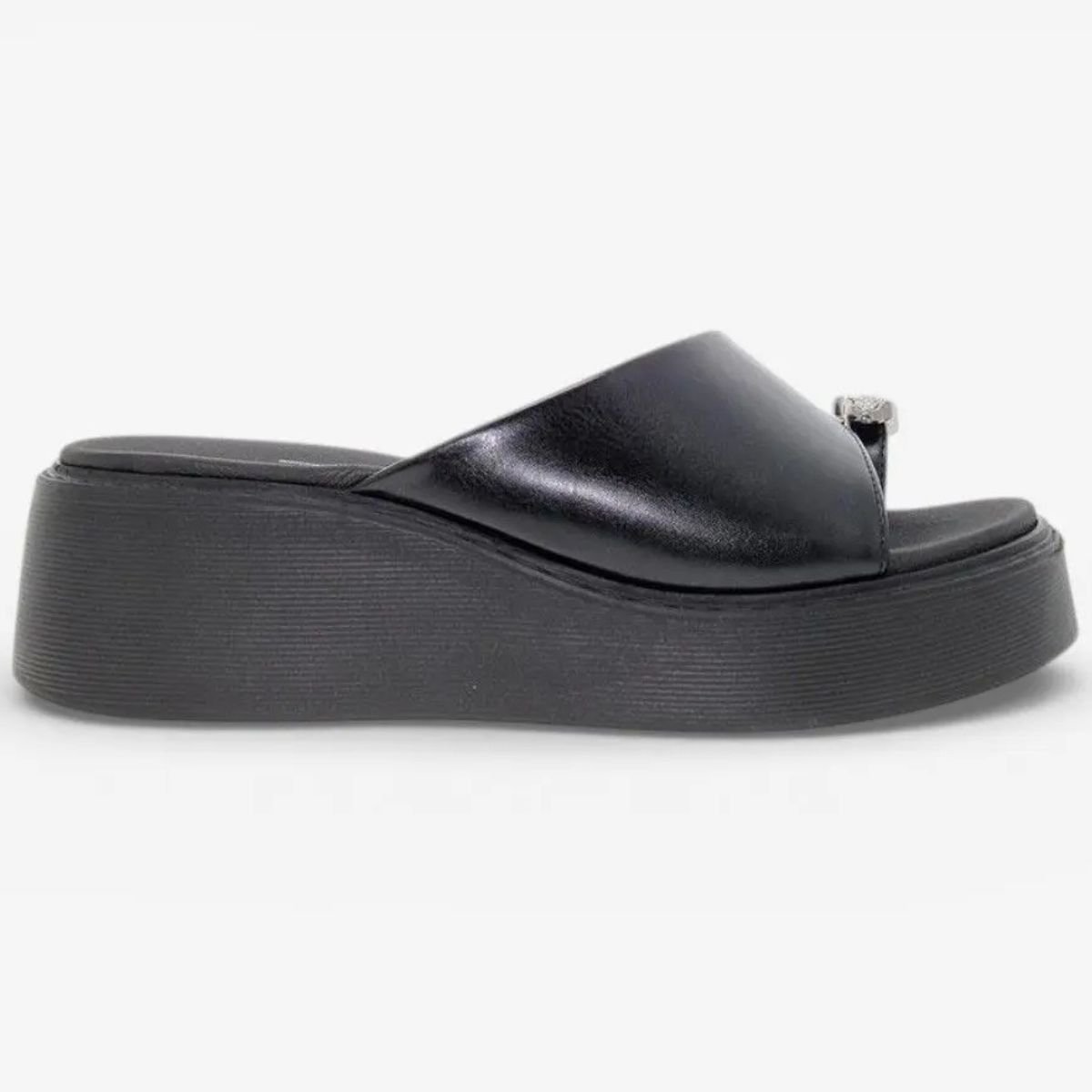 Tamanco Anabela Vizzano Detalhe Anel Feminino - Preto Preto 2