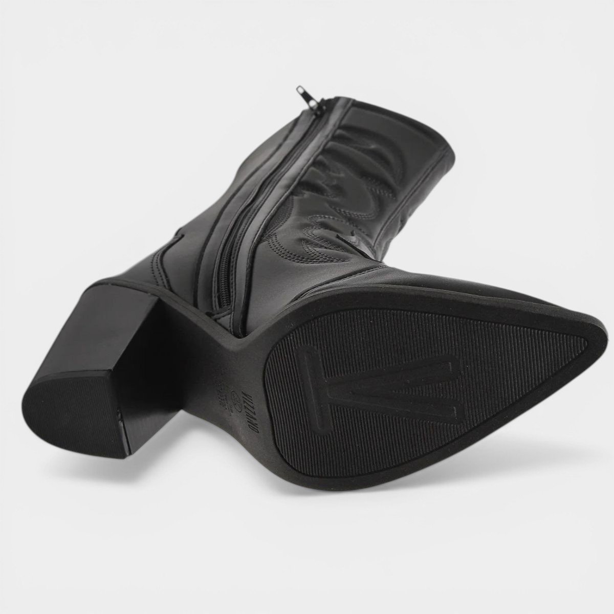 Bota Vizzano Western Cano Médio Feminina - Preto Preto 5