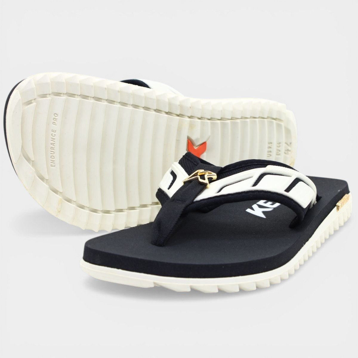 Sandália Kenner Kivah Full Force Masculina - Preto e Branco