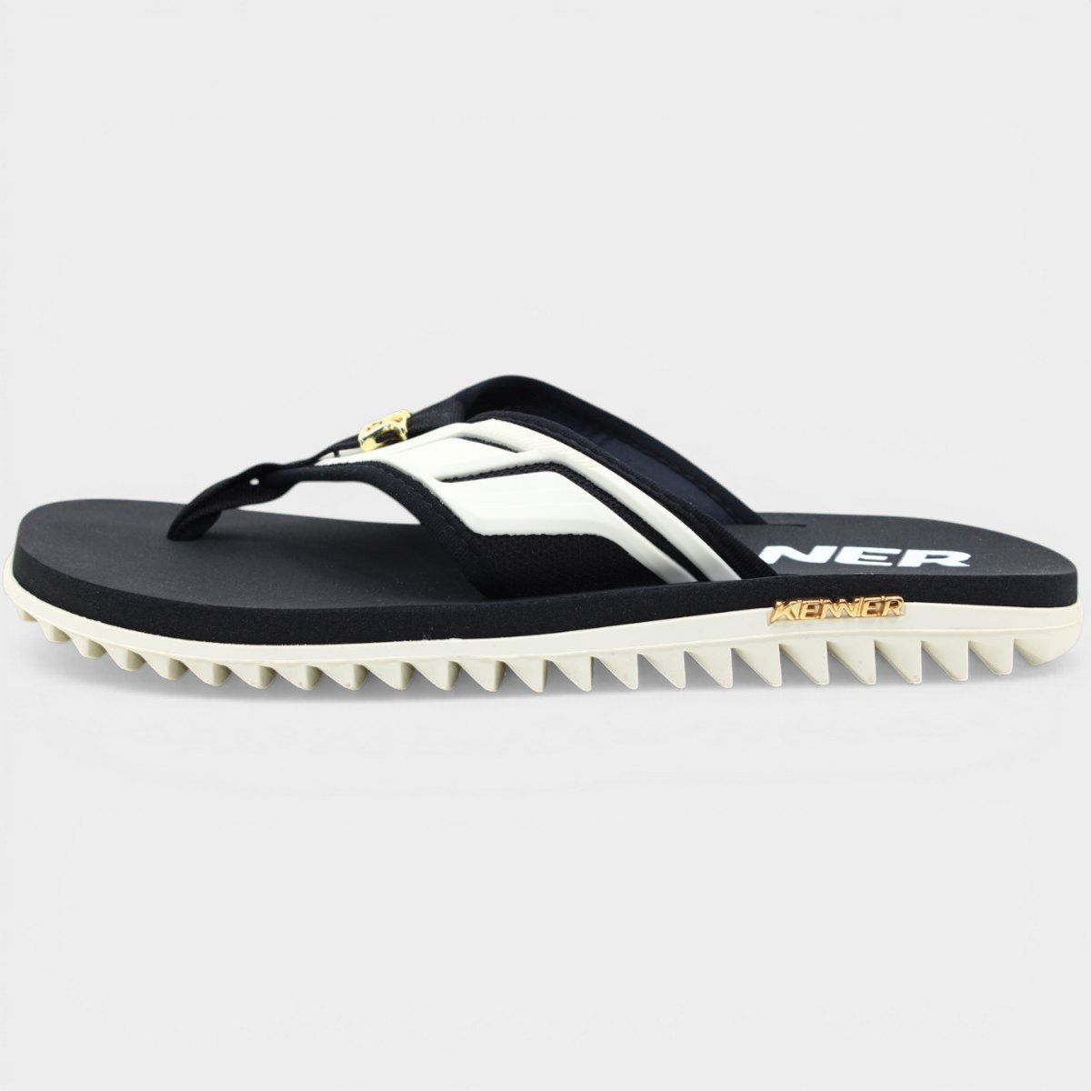 Sandália Kenner Kivah Full Force Masculina - Preto e Branco Preto/Branco 3