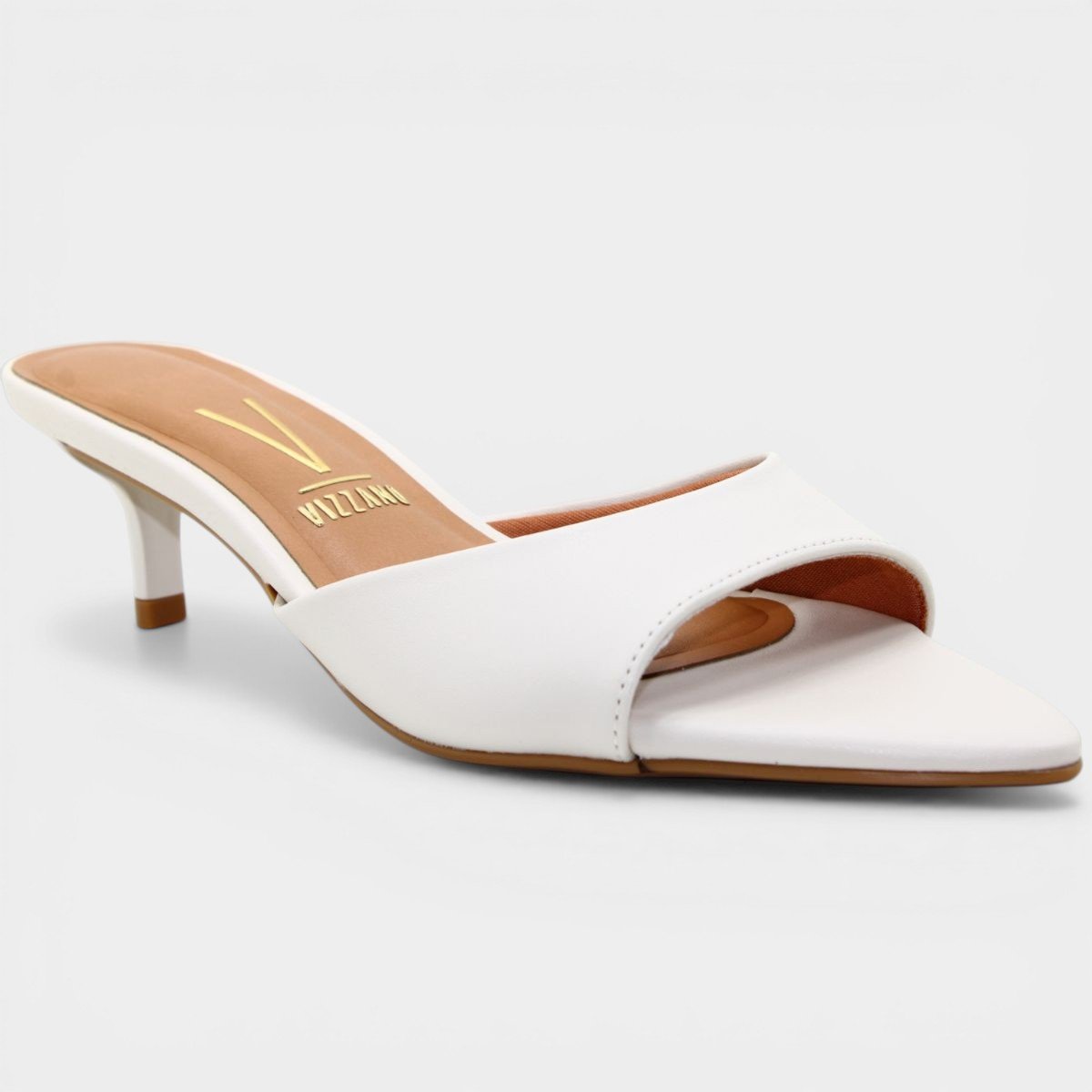 Tamanco Vizzano Salto Baixo Feminina - Off White
