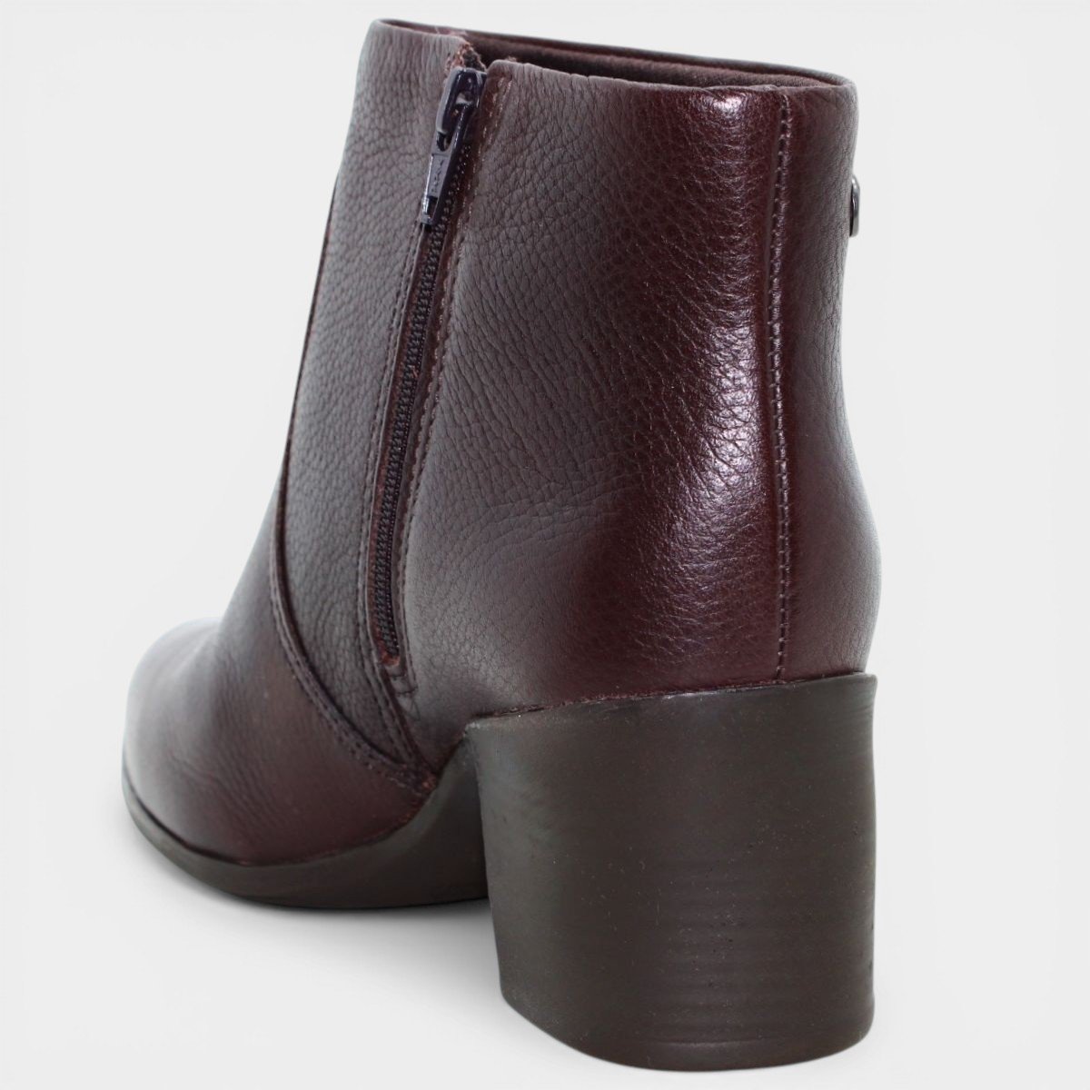 Bota Coturno Couro Bottero Burnish Feminina - Marrom Marrom 4