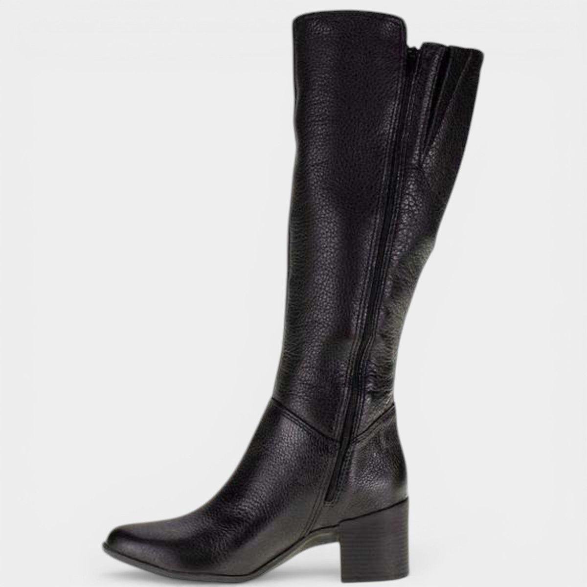 Bota Couro Bottero Cano Alto Feminina - Preto Preto 3