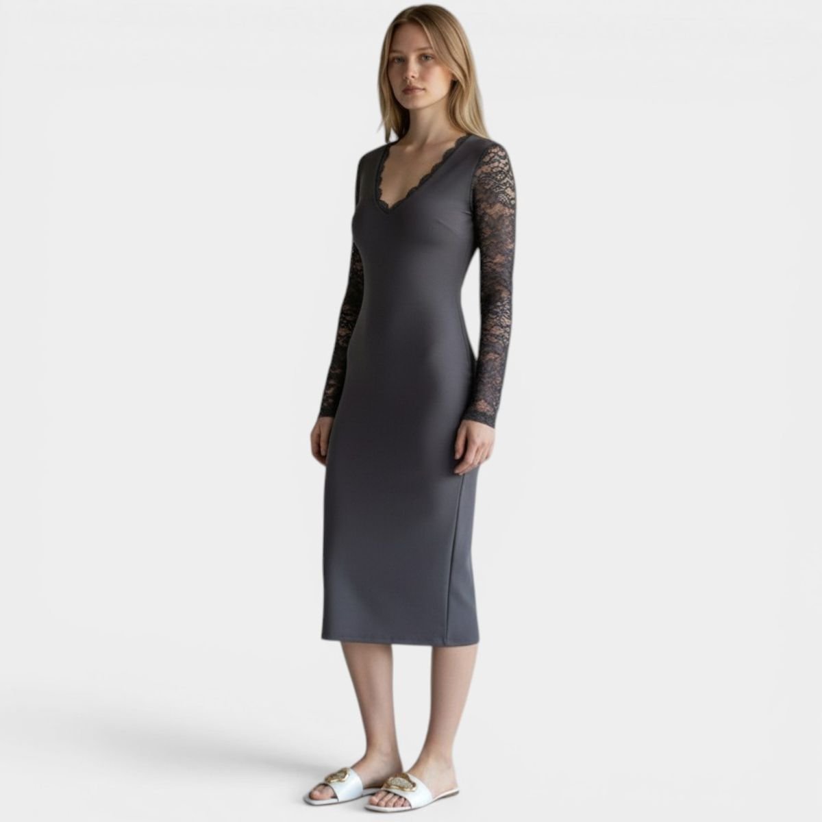 Rasteira Vizzano Detalhe Metálico Impact Feminina - Off White Off white 6