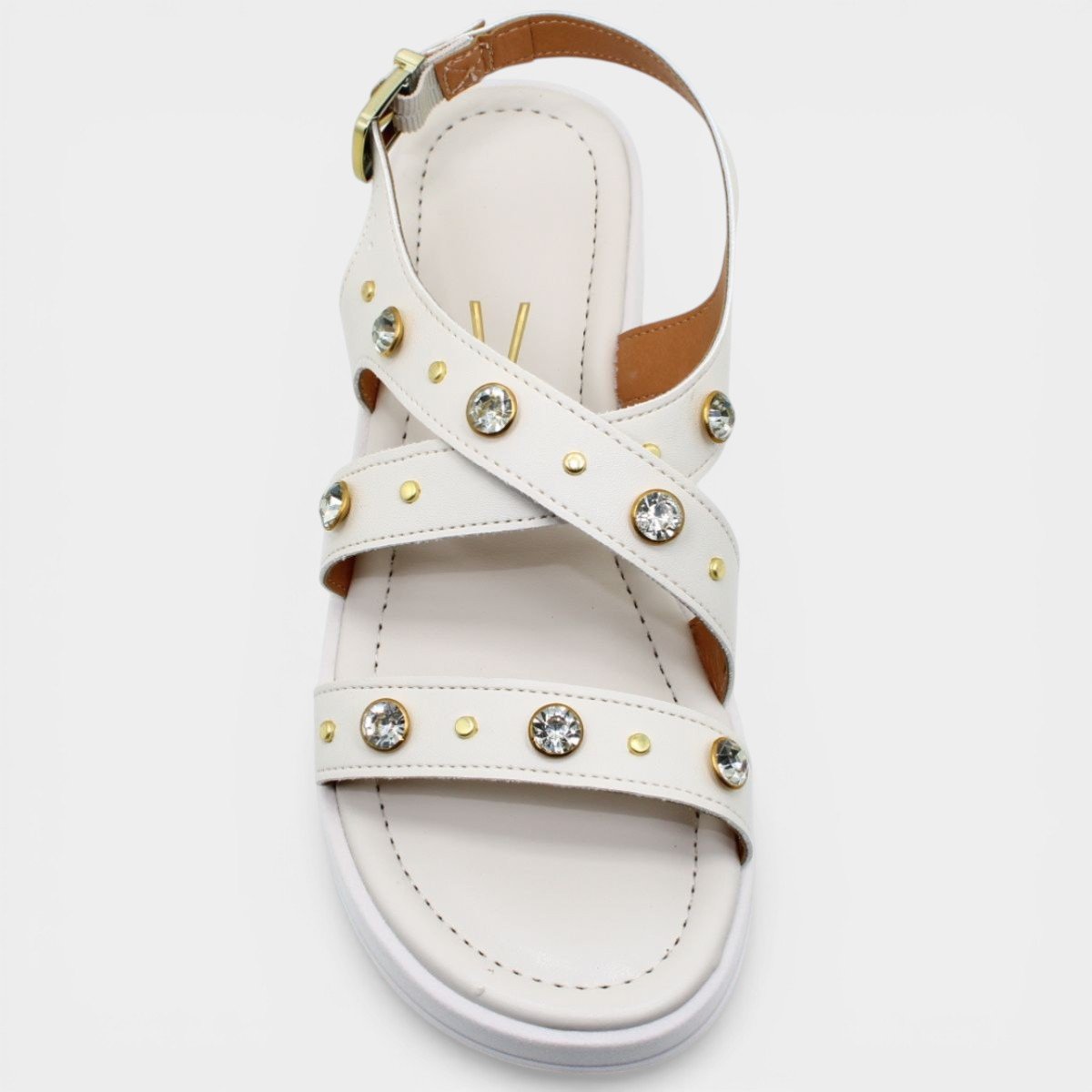 Papete Vizzano Anabela Apliques Feminina - Off White Off white 3