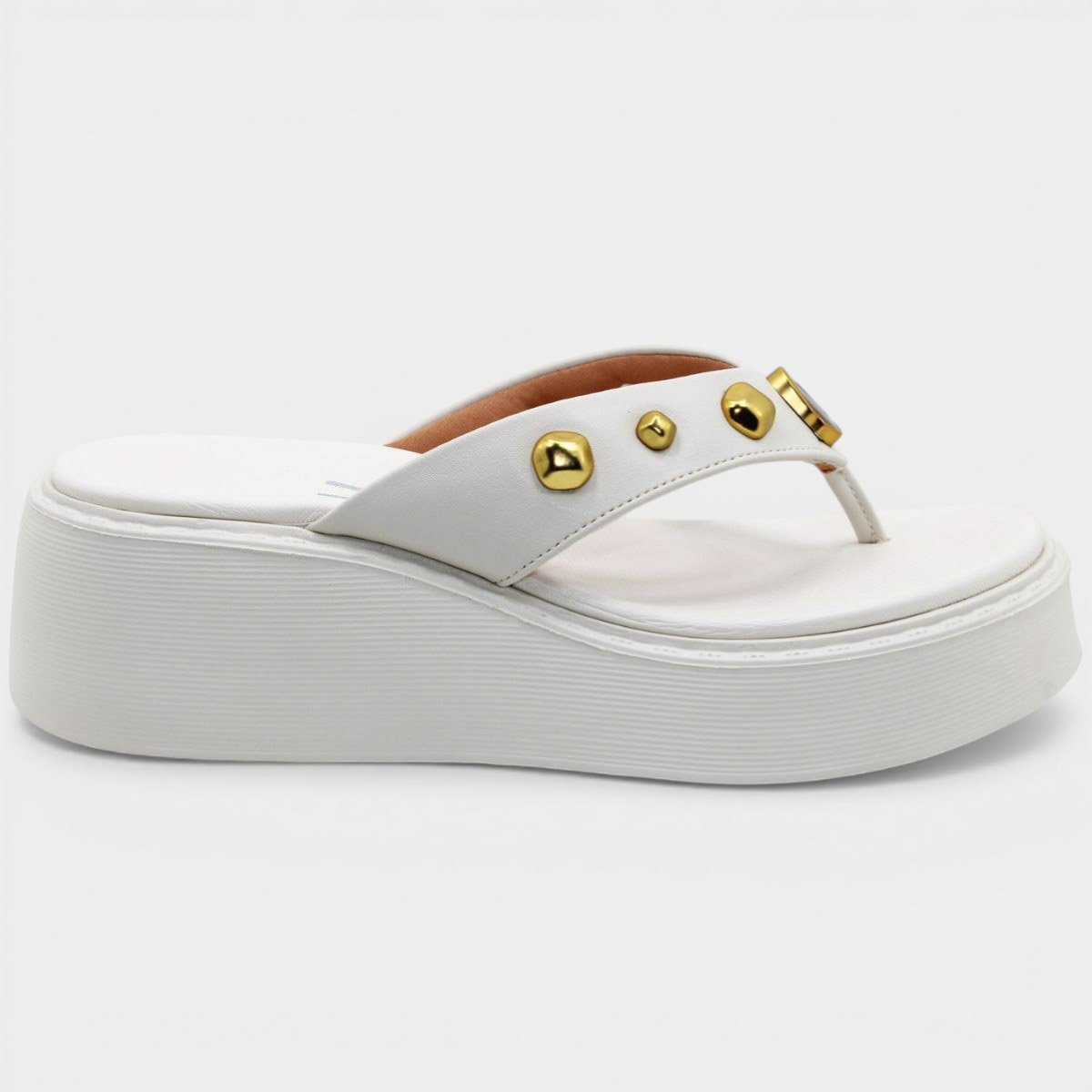 Chinelo Anabela Vizzano Pedraria Feminino - Off White Off White 2
