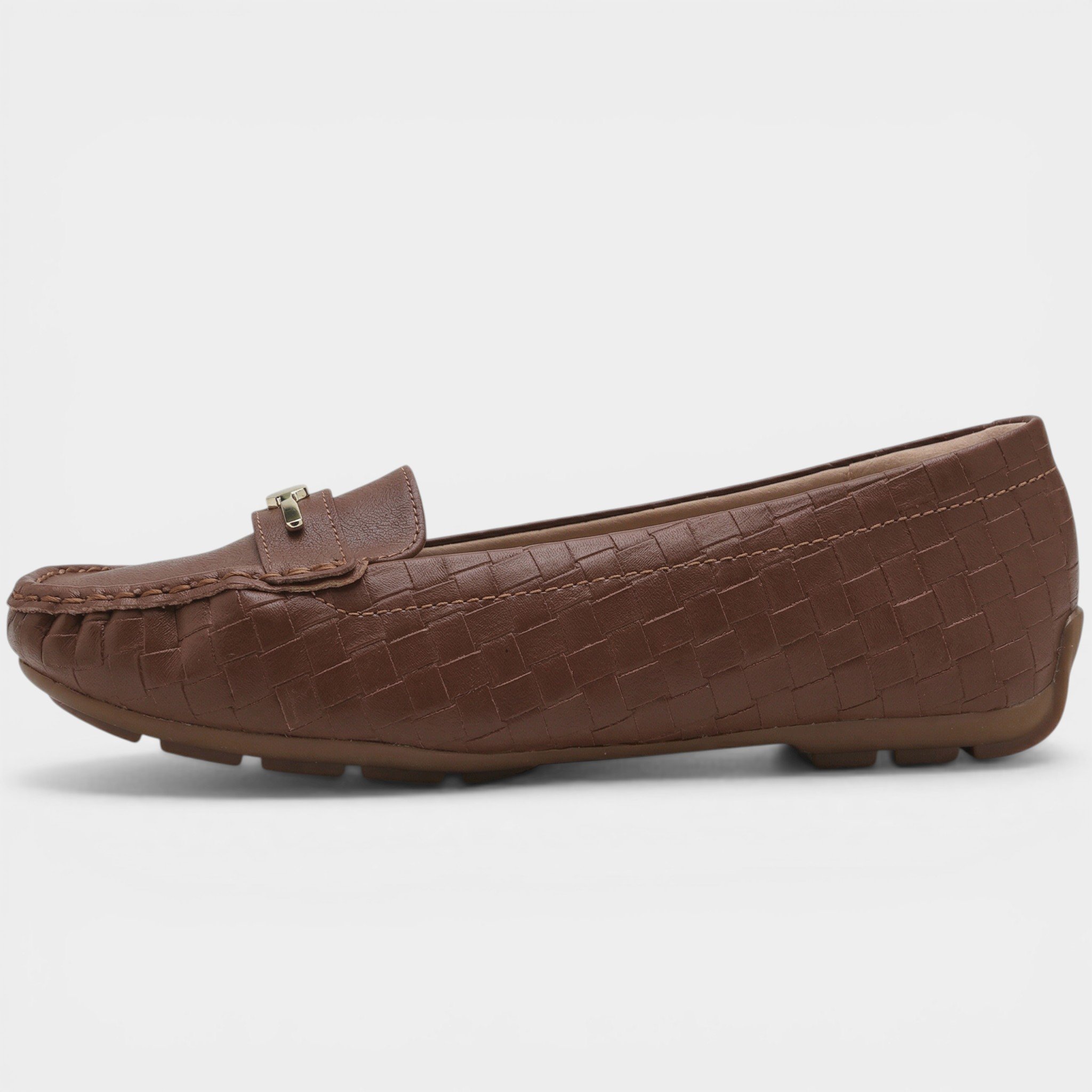 Mocassim Modare Texturizado Feminino - Marrom Marrom 3