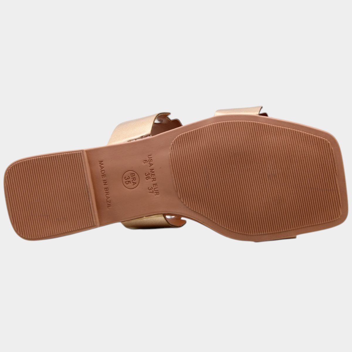 Rasteira Cia do Porto Spikes Fosco Feminina - Bronze Cinza 5