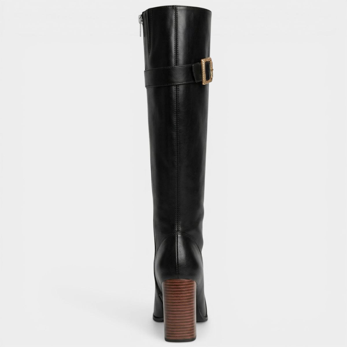 Bota Vizzano Cano Alto Salto Listrado Feminina - Preto Preto 3
