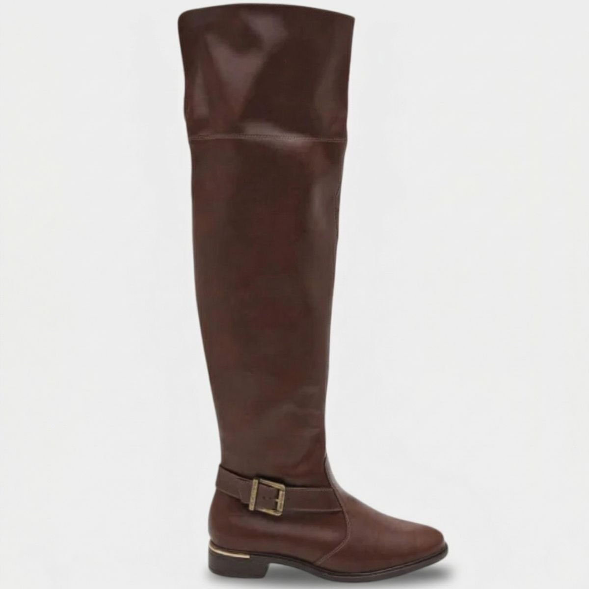 Bota Montaria Vizzano Fivela Cano Alto Feminina - Marrom Cinza 2