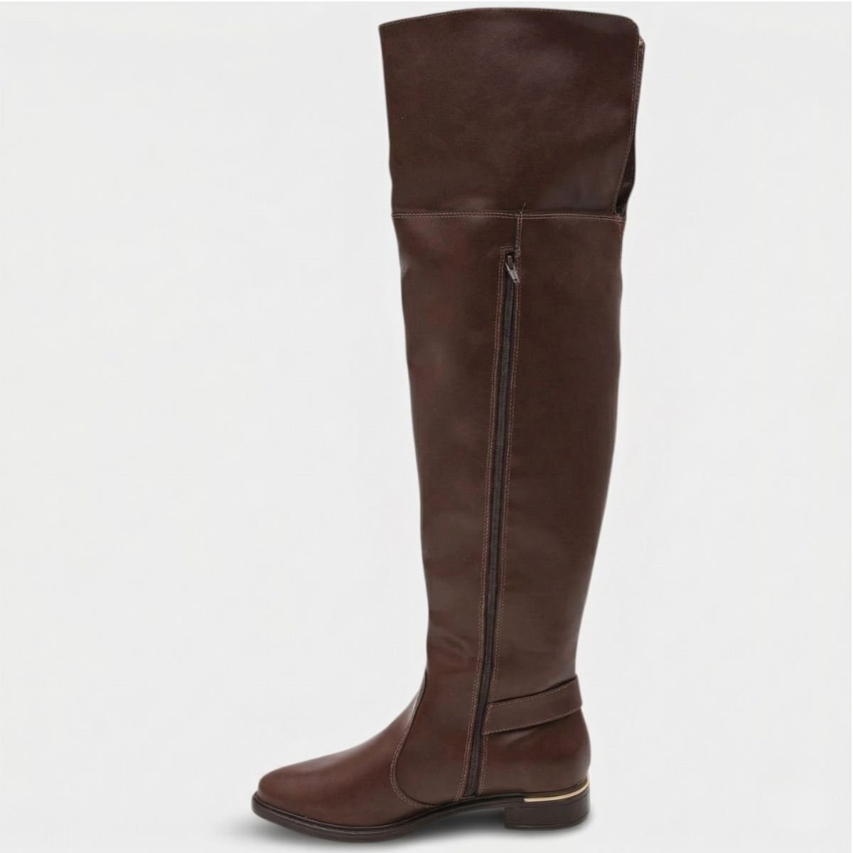 Bota Montaria Vizzano Fivela Cano Alto Feminina - Marrom Cinza 3