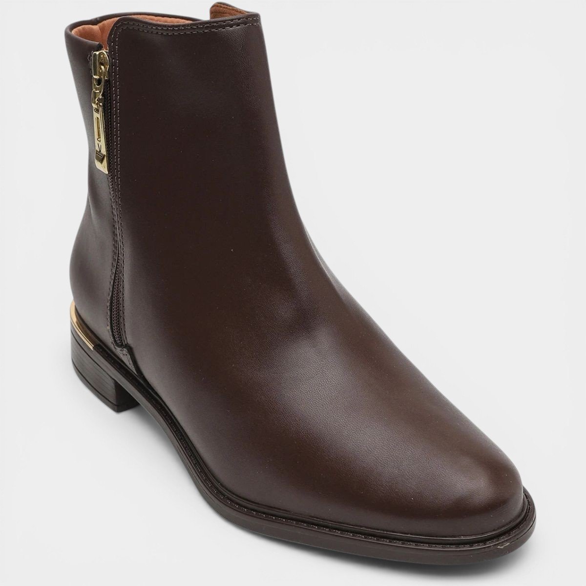 Bota Vizzano Cano Baixo Feminina - Marrom Marrom 1