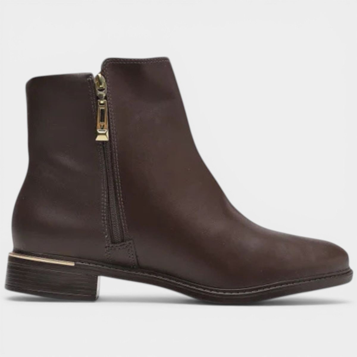 Bota Vizzano Cano Baixo Feminina - Marrom Marrom 2