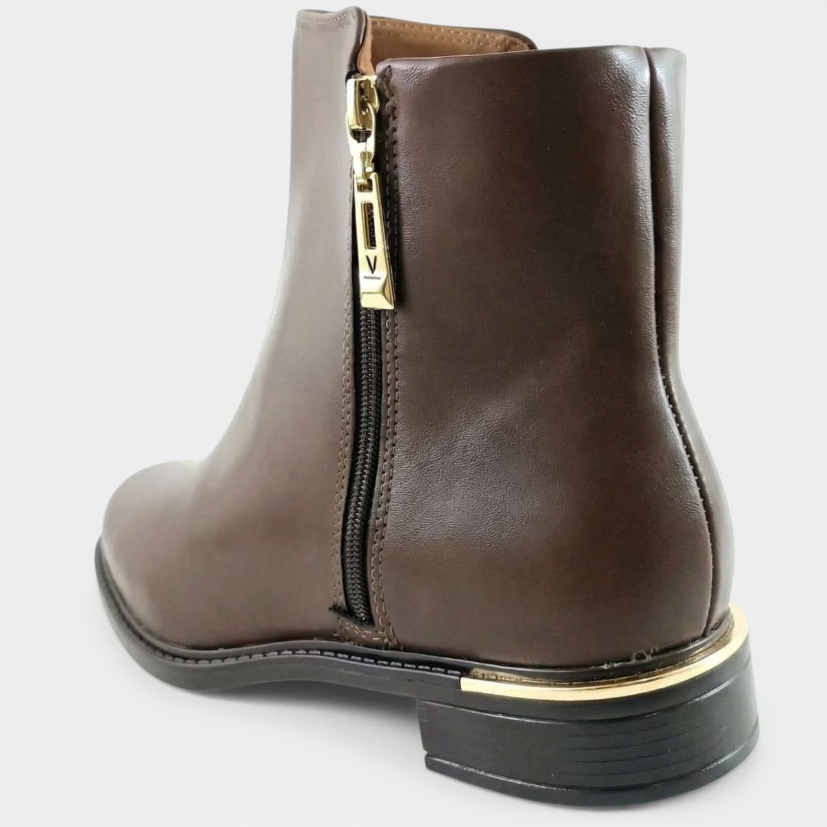 Bota Vizzano Cano Baixo Feminina - Marrom Marrom 3