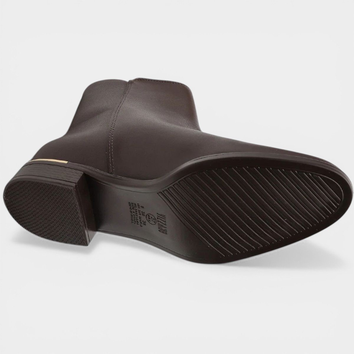Bota Vizzano Cano Baixo Feminina - Marrom Marrom 4