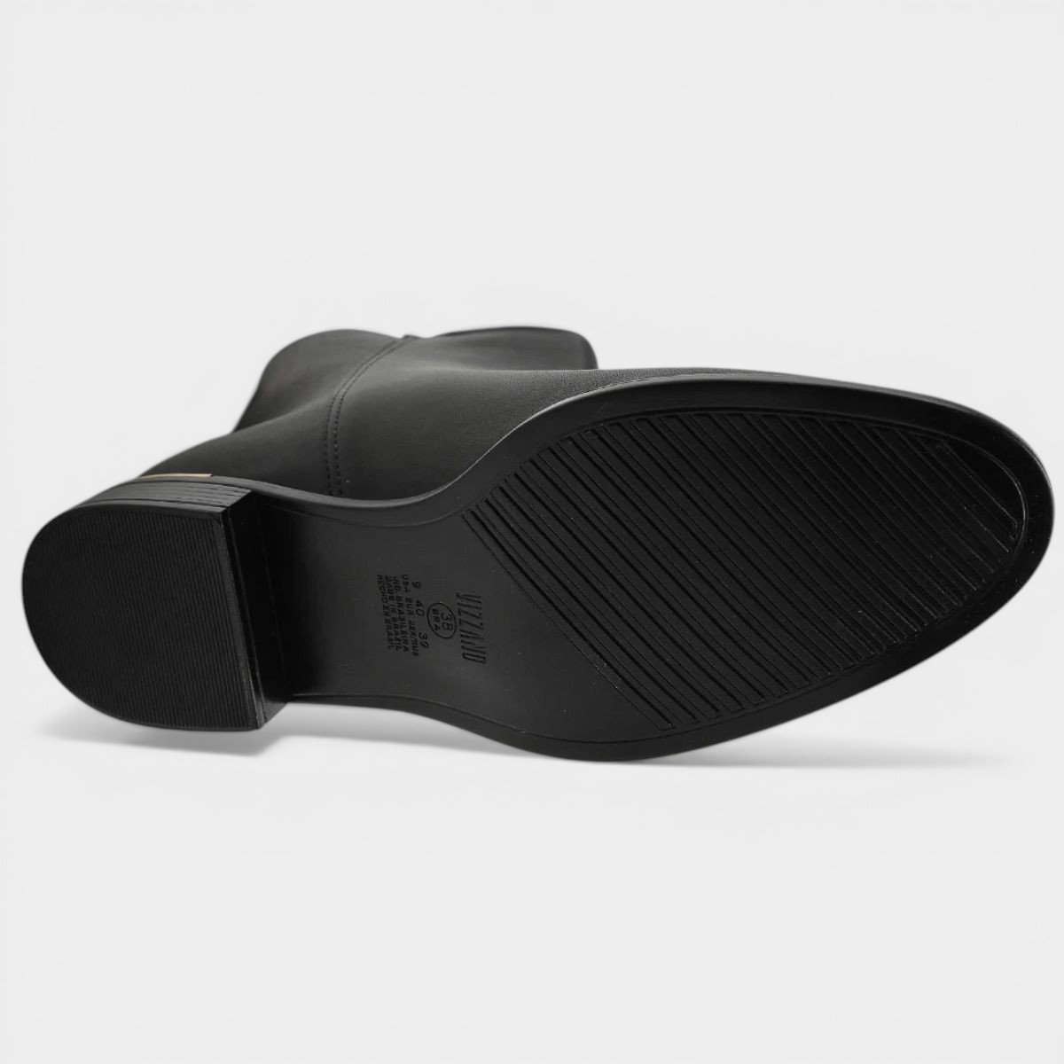 Bota Vizzano Cano Baixo Feminina - Preto Preto 4