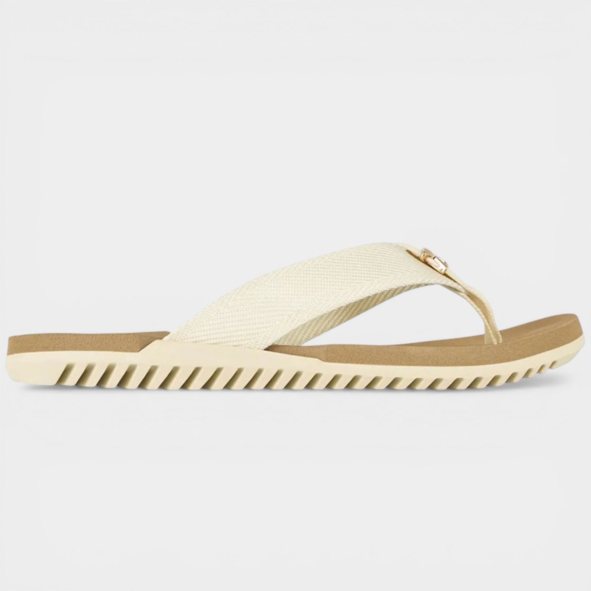 Sandália Kenner NK6 Gold Masculino - Off White e Bege Cinza 2