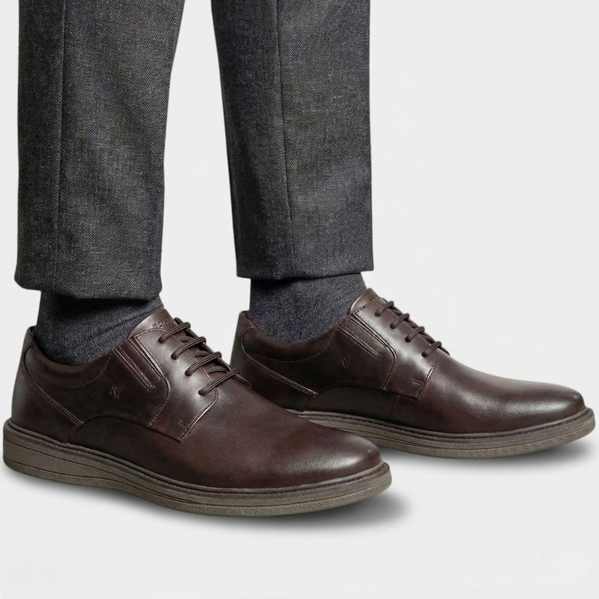 Sapato Social Rafarillo Couro Boston Masculino - Marrom Escuro Marrom Escuro 5