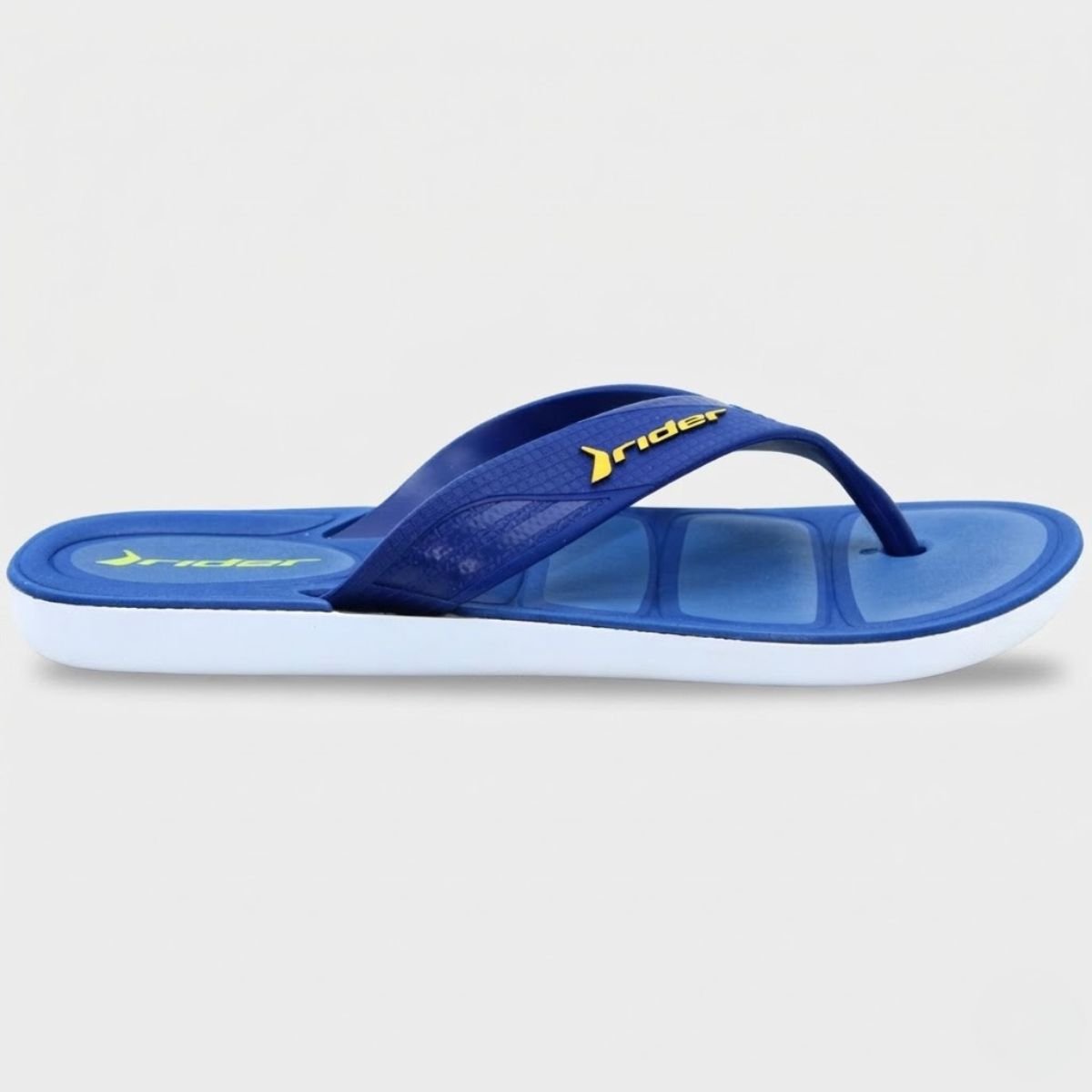 Chinelo Rider Pulse II Masculino - Azul e Amarelo Cinza 3