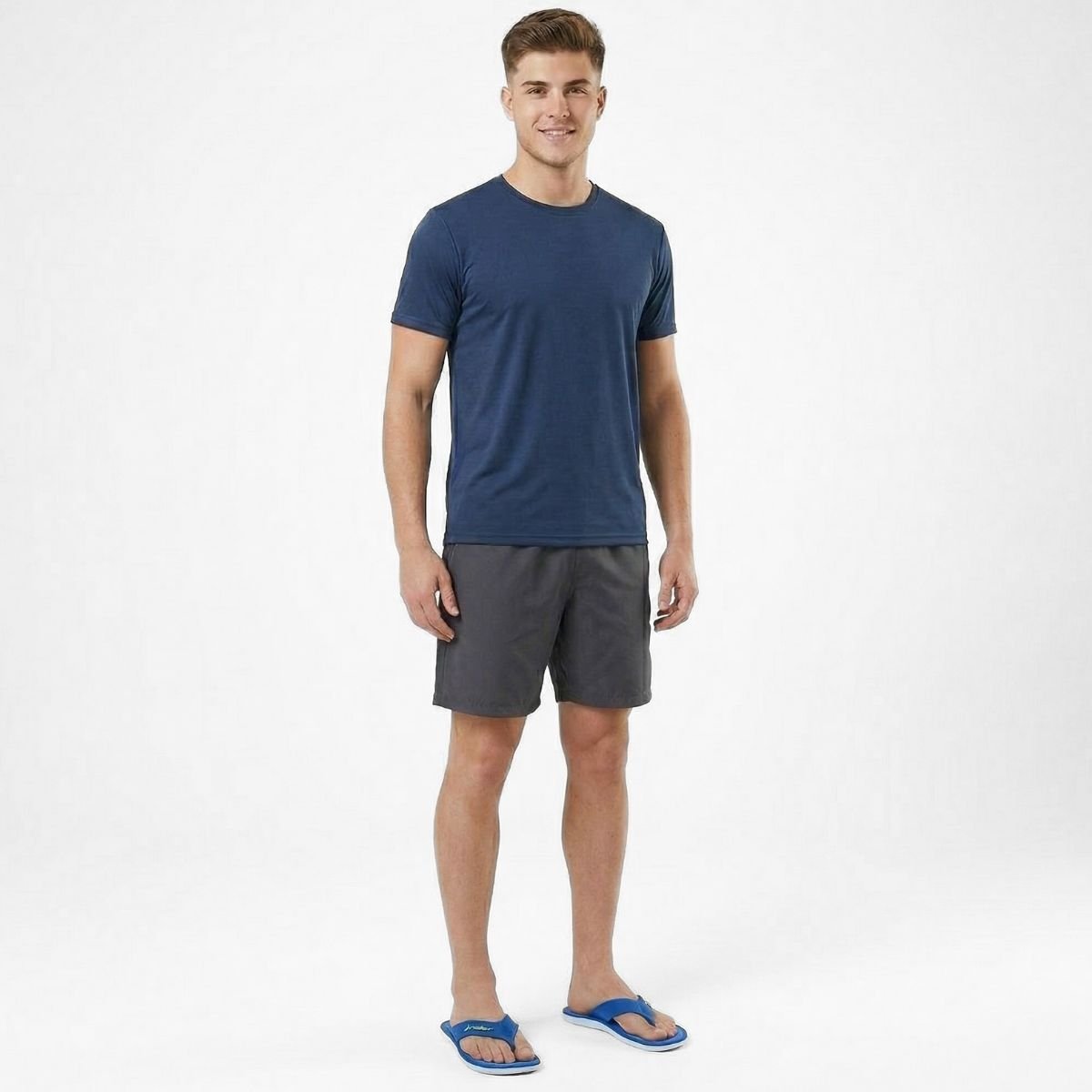 Chinelo Rider Pulse II Masculino - Azul e Amarelo Cinza 5