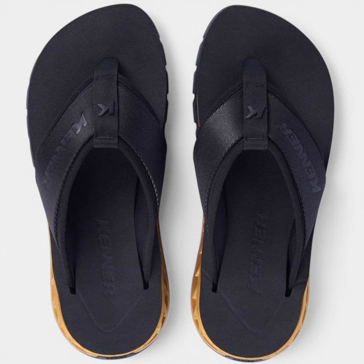 Chinelo Kenner Rakka Sport Masculino - Preto e Dourado Preto 2