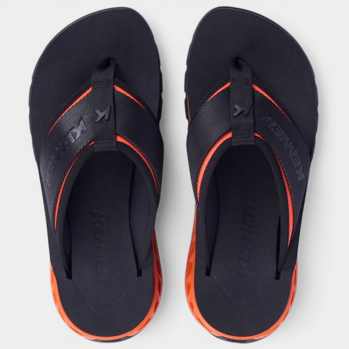Chinelo Kenner Rakka Sport Masculino - Preto e Laranja Cinza 2